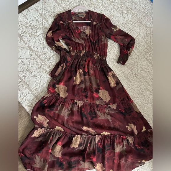 NWOT Peruvian Connection Maxi women’s multicolor dress Small long sleeve - Picture 11 of 16